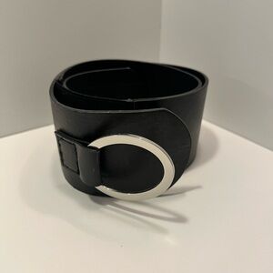 Lane Bryant Black Belt with Silver Buckle